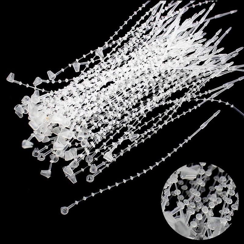 Fodattm 1000PCS Adjustable Security Beaded Loop Tie Plastic Paper Price Tagging Fastener Snap Lock for Hang Tags Price Tags or Clothing Tag (Clear, Length: 9 Inch) - Image 5
